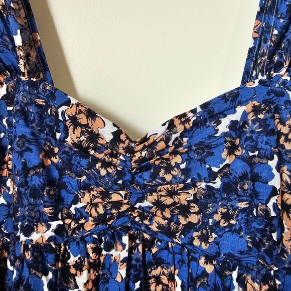 NWOT FREE PEOPLE BOHO PATTERN PLAY LINEN BLEND SHORT DRESS SZ MEDIUM - Picture 10 of 16